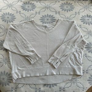 Aerie Cream Long Sleeve Top